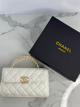 Chanel Classic white Quilted Top Handle